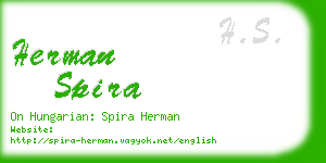 herman spira business card